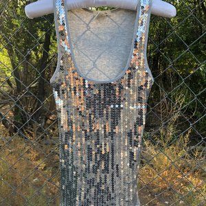 Silver Sparkle Tank Top